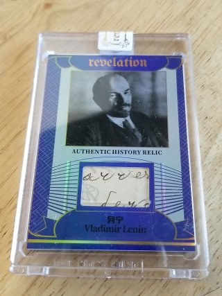 Item #39 — Vladimir Lenin Signed Relic Card 34/75 photo 1 of 2