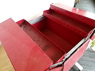 Item #69 — HUSKY Red Metal Toolbox 18 x 14 x 10 inch photo 4 of 4