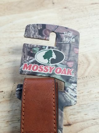 Item #314 — New Mossy Oak Camo Leather Belt 36/38 photo 2 of 2