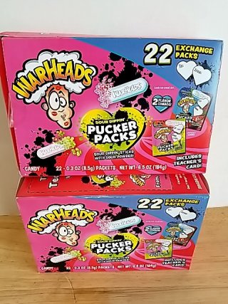 Item #449 — New Warheads Sour Dippin Pucker Packs No BB date found
