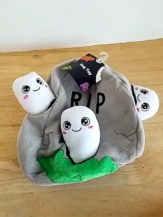Item #414 — New Ghost Plush Dog Toy
