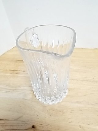 Item #161 — Crystal Glass Pitcher 8.5 inch tall photo 2 of 3