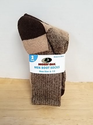 Item #166 — Mossy Oak Men's Boot Socks 2-Pack photo 1 of 2