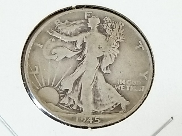 Item #12 — 1945 Walking Liberty Silver Half Dollar photo 1 of 2