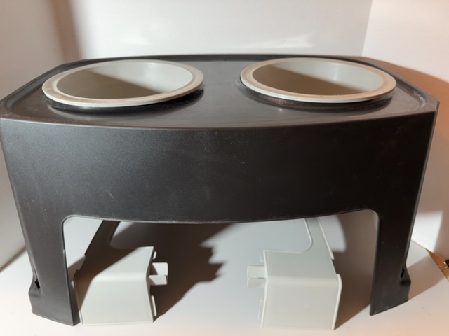 Item #107 — Adjustable dog feeding stand photo 1 of 6