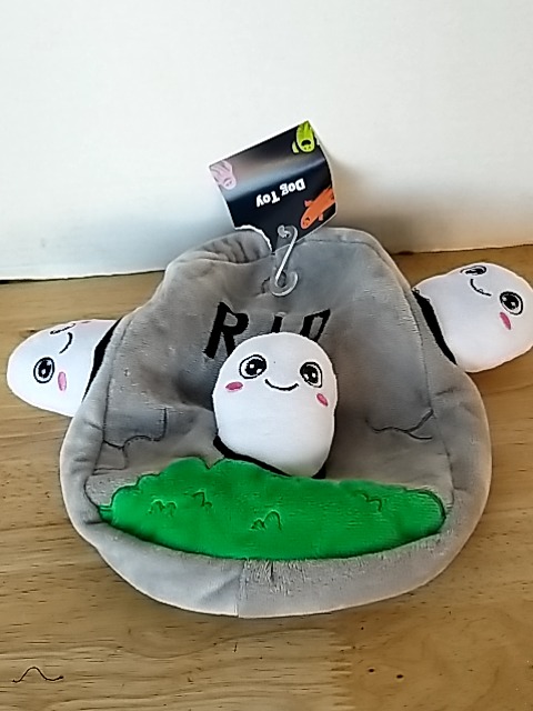 Item #346 — New R.I.P. Ghost Dog Toy 10 inch