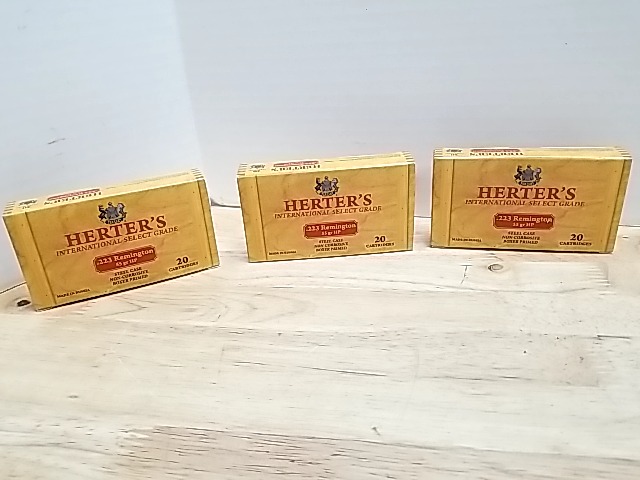 Item #26 — Herter's .223 Remington, 60 rounds, cant ship photo 1 of 3