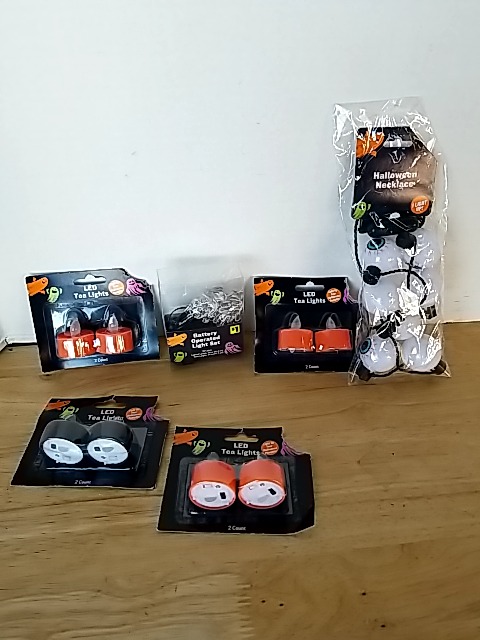 Item #351 — New Halloween LED Tea Lights & Necklace photo 1 of 5
