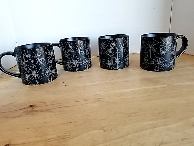 Item #87 — New Spiderweb Black Mugs Set photo 1 of 2