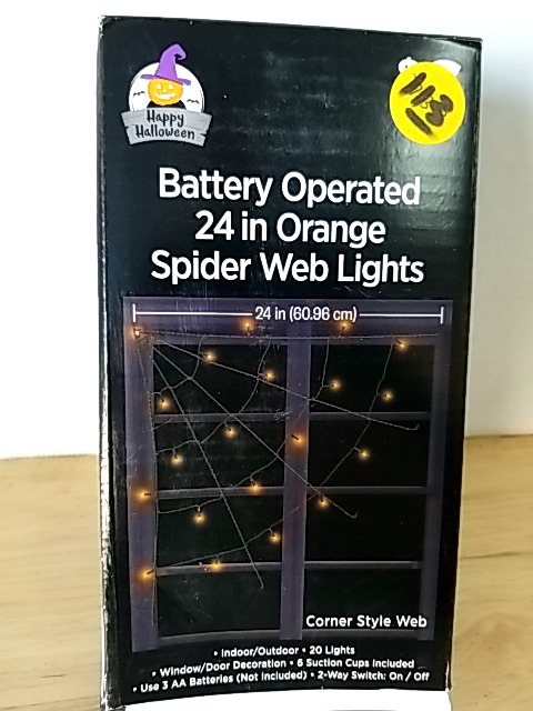Item #113 — New Battery Spider Web Lights