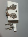 Item #106 — Rhinestone earrings, two pair photo 1 of 4