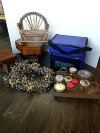 Item #284 — WREATH, Jars & Wooden Items Lot