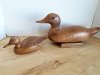 Item #50 — Vintage Wooden Duck Decoys Exc cond, largest 13 in