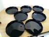 Item #223 — New Black Plastic Trays 9 in