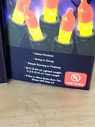Item #374 — New Candy Corn Mini Lights - Pair photo 2 of 2
