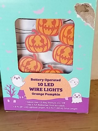 Item #336 — New Halloween LED Wire Lights Pair photo 2 of 3