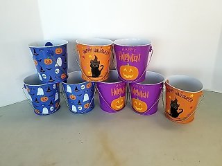 Item #337 — New Halloween Buckets Set Each 4 inch