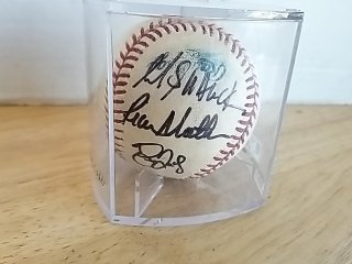 Item #47 — Signed Baseball in Display Case photo 1 of 6