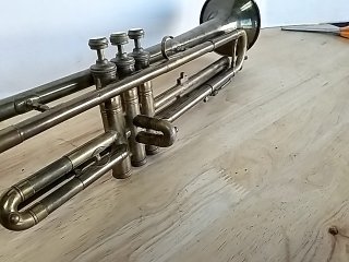 Item #267 — Vintage Brass Trumpet photo 6 of 6