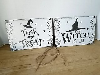 Item #142 — New Halloween Witch Signs 9 in