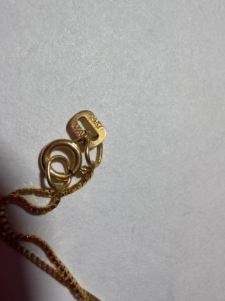 Item #154 — Marked 14kt gold pendant and chain necklace photo 3 of 4