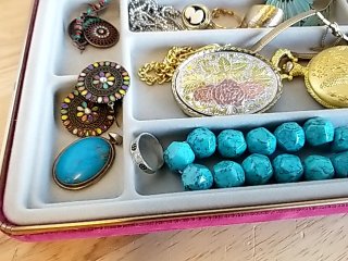 Item #21 — Vintage Jewelry Box with Assorted Pieces photo 2 of 10