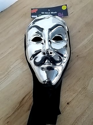 Item #170 — New Silver Guy Fawkes Mask