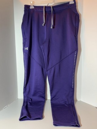Item #523 — Under Armour Purple Sweatpants Ladies size large tall photo 1 of 5