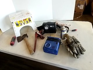 Item #257 — TOOL Kit with Gloves & Step Stool photo 1 of 7
