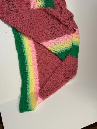 Item #467 — Hand made afghan, 38x40 inch photo 2 of 3