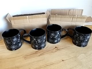 Item #62 — New Black Spider Web Mugs Set photo 2 of 3