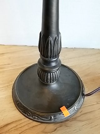Item #25 — Vintage Tiffany-Style Table Lamp Plastic, 20 in photo 2 of 5