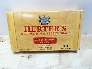 Item #132 — Herter's .308 Winchester Ammo Box 20 rounds, cant ship