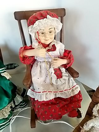 Item #262 — VINTAGE Porcelain Dolls & Rocking Chairs photo 3 of 6