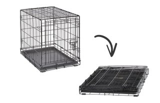 Item #99 — Metal, 30 inch foldable pet kennel, single door, new photo 2 of 2