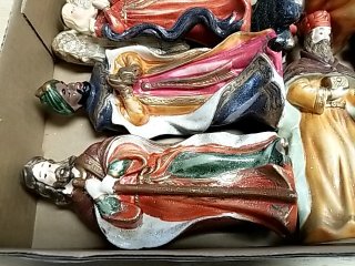 Item #242 — Vintage Nativity Scene Set 18 in barn photo 3 of 6