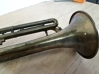 Item #267 — Vintage Brass Trumpet photo 4 of 6