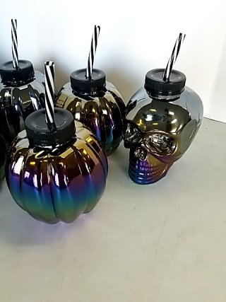 Item #288 — Iridescent Skull & Pumpkin Tumblers photo 2 of 4