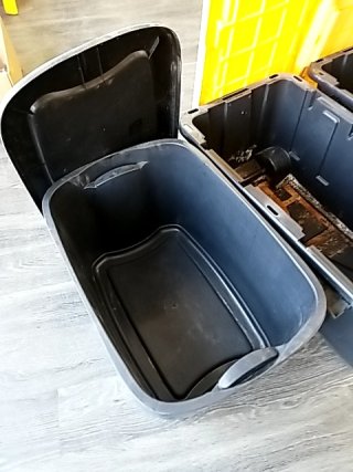 Item #260 — USED Storage Bins with Lids Largest 32 by 18 by 14 photo 4 of 5