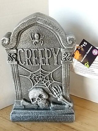 Item #330 — New Creepy Tombstone Halloween Decoration 12 inch photo 1 of 2