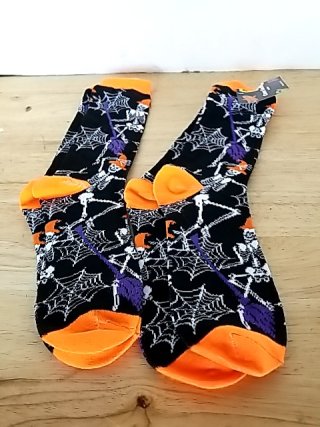 Item #299 — Halloween Skeleton Socks Ladies 4-10