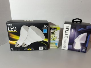Item #520 — LED Light Bulbs & Pull Light Set photo 1 of 4