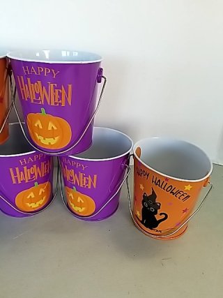 Item #337 — New Halloween Buckets Set Each 4 inch photo 2 of 3