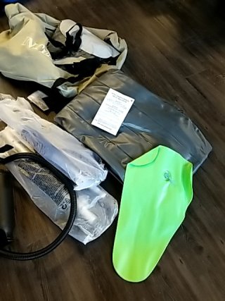 Item #254 — INFLATABLE Kayak, pump, bag photo 3 of 5
