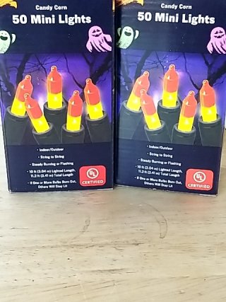 Item #374 — New Candy Corn Mini Lights - Pair photo 1 of 2
