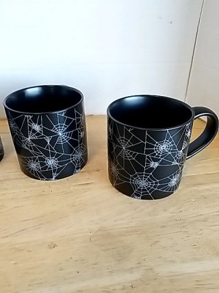 Item #87 — New Spiderweb Black Mugs Set photo 2 of 2