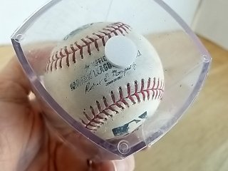 Item #47 — Signed Baseball in Display Case photo 3 of 6