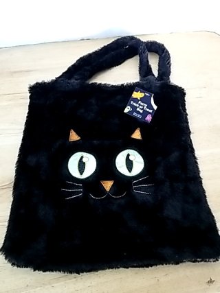 Item #172 — New Black Cat Furry Tote Bag photo 1 of 2
