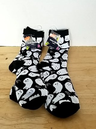 Item #300 — New Ghost Pattern Crew Socks Ladies 4-10