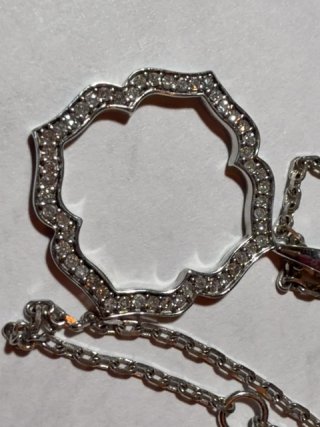 Item #97 — Diamond Sterling Silver Pendant Necklace photo 1 of 6